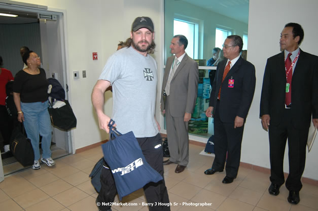 MBJ Airports Limited Welcomes WestJet Airlines - Inaugural Scheduled Service From Toronto Pearsons International Airport - Monday, December 10, 2007 - Sangster International Airport - MBJ Airports Limited, Montego Bay, Jamaica W.I. - Photographs by Net2Market.com - Barry J. Hough Sr, Photographer - Negril Travel Guide, Negril Jamaica WI - http://www.negriltravelguide.com - info@negriltravelguide.com...!